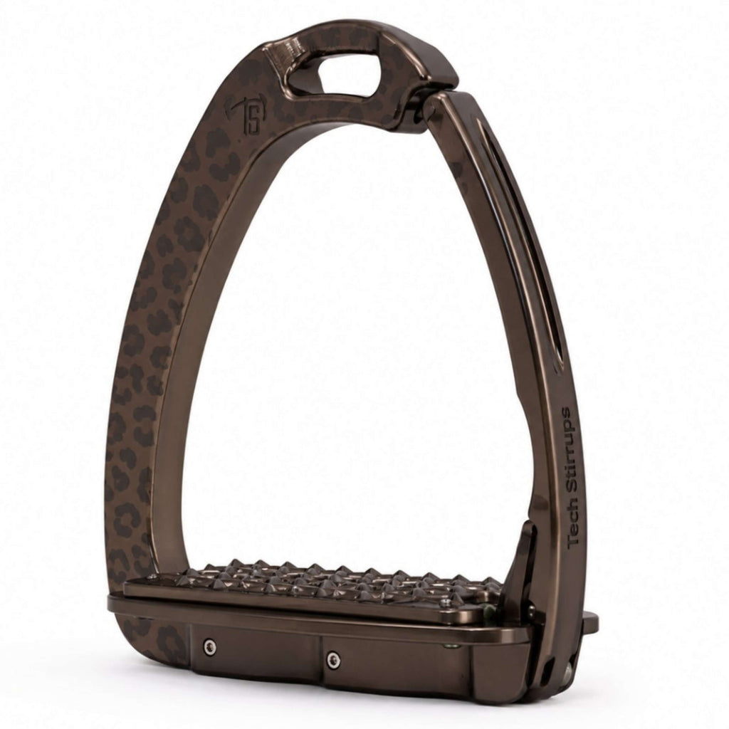 Tech Stirrups Stirrups Venice Sloped EVO Leopard Brown