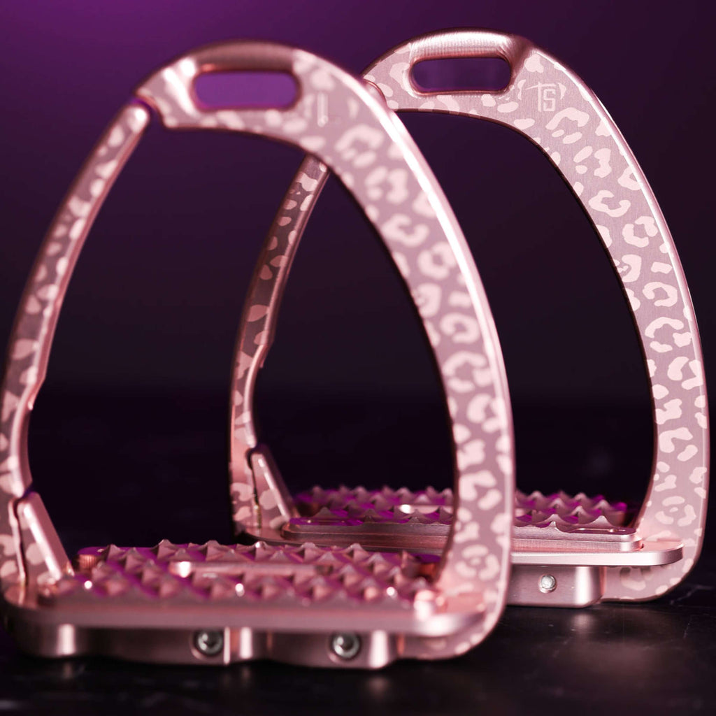 Tech Stirrups Stirrups Venice Sloped EVO Leopard Rosegold