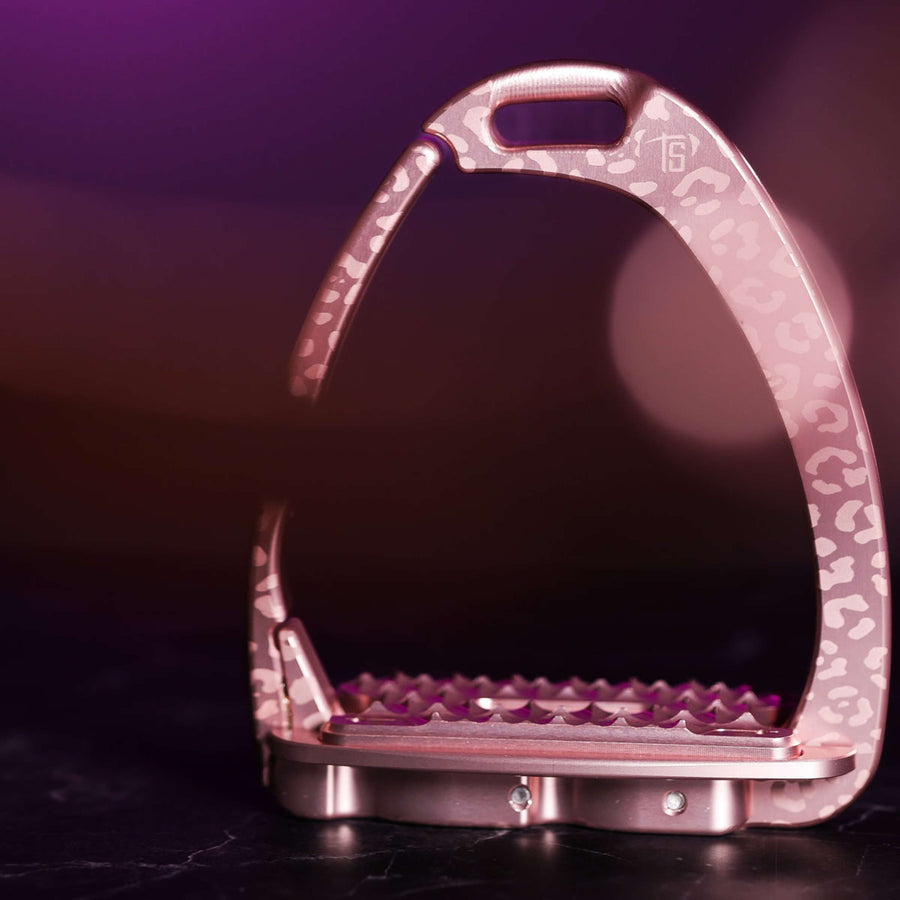 Tech Stirrups Stirrups Venice Sloped EVO Leopard Rosegold
