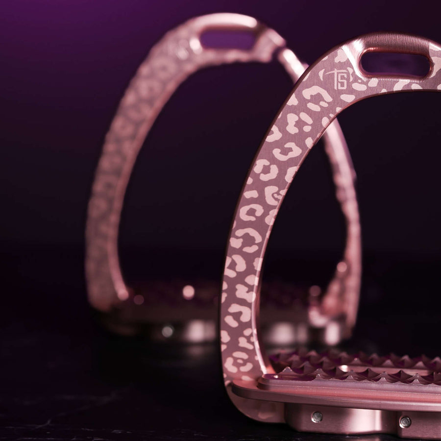 Tech Stirrups Stirrups Venice Sloped EVO Leopard Rosegold