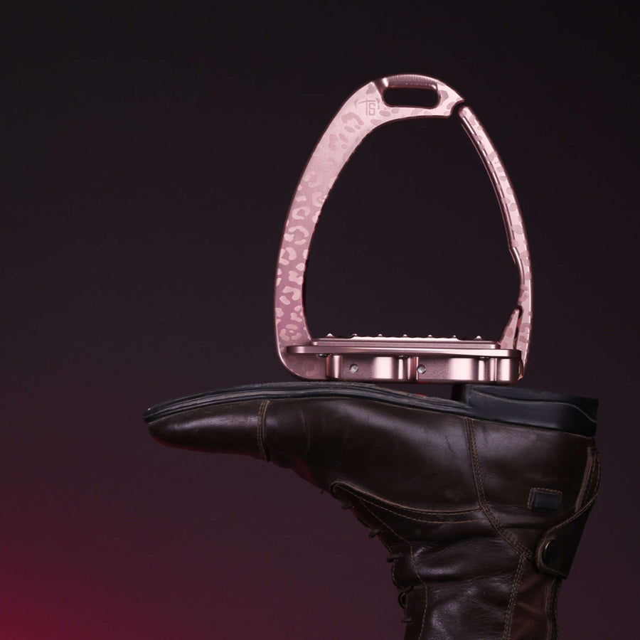 Tech Stirrups Stirrups Venice Sloped EVO Leopard Rosegold