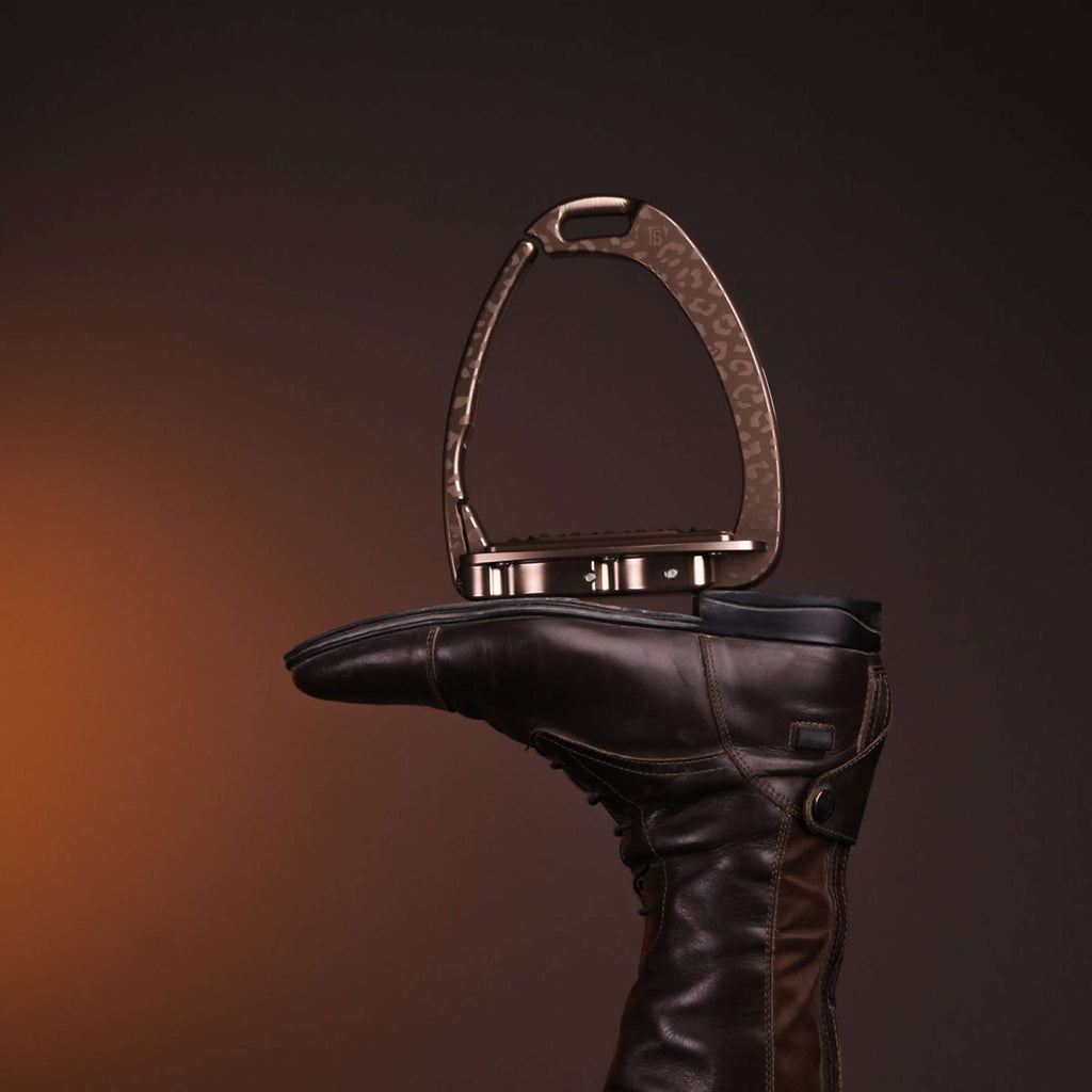 Tech Stirrups Stirrups Venice Sloped EVO Leopard Brown