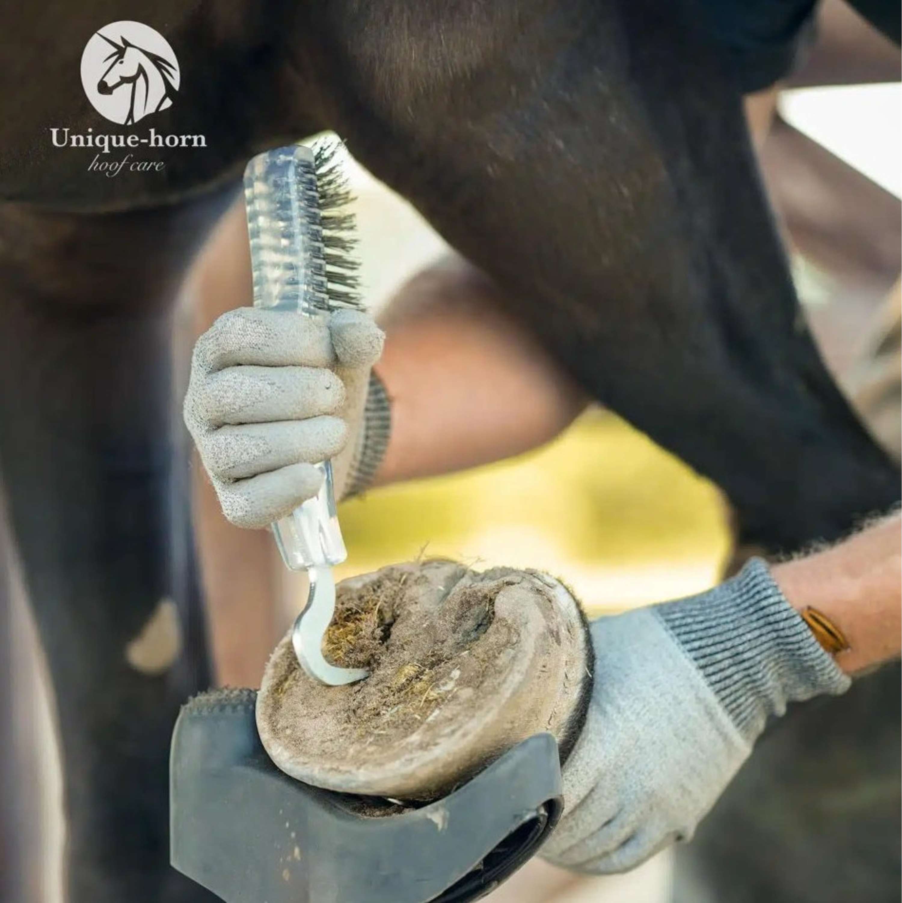 Unique-horn Hoof Pick Titan Black/Silver