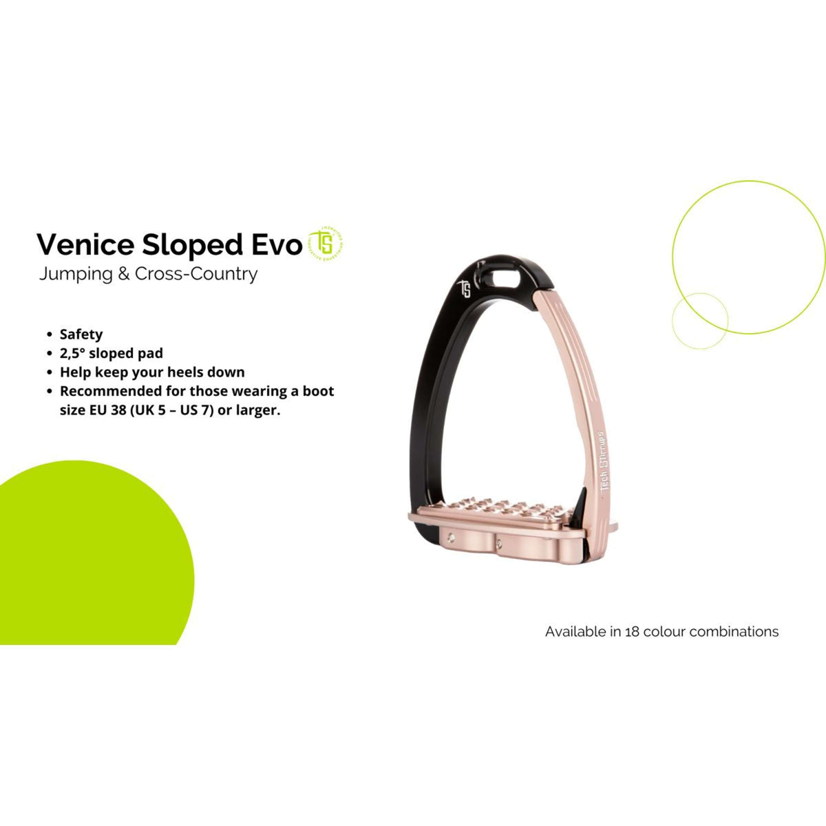 Tech Stirrups Stirrups Venice Sloped EVO Silver/Red