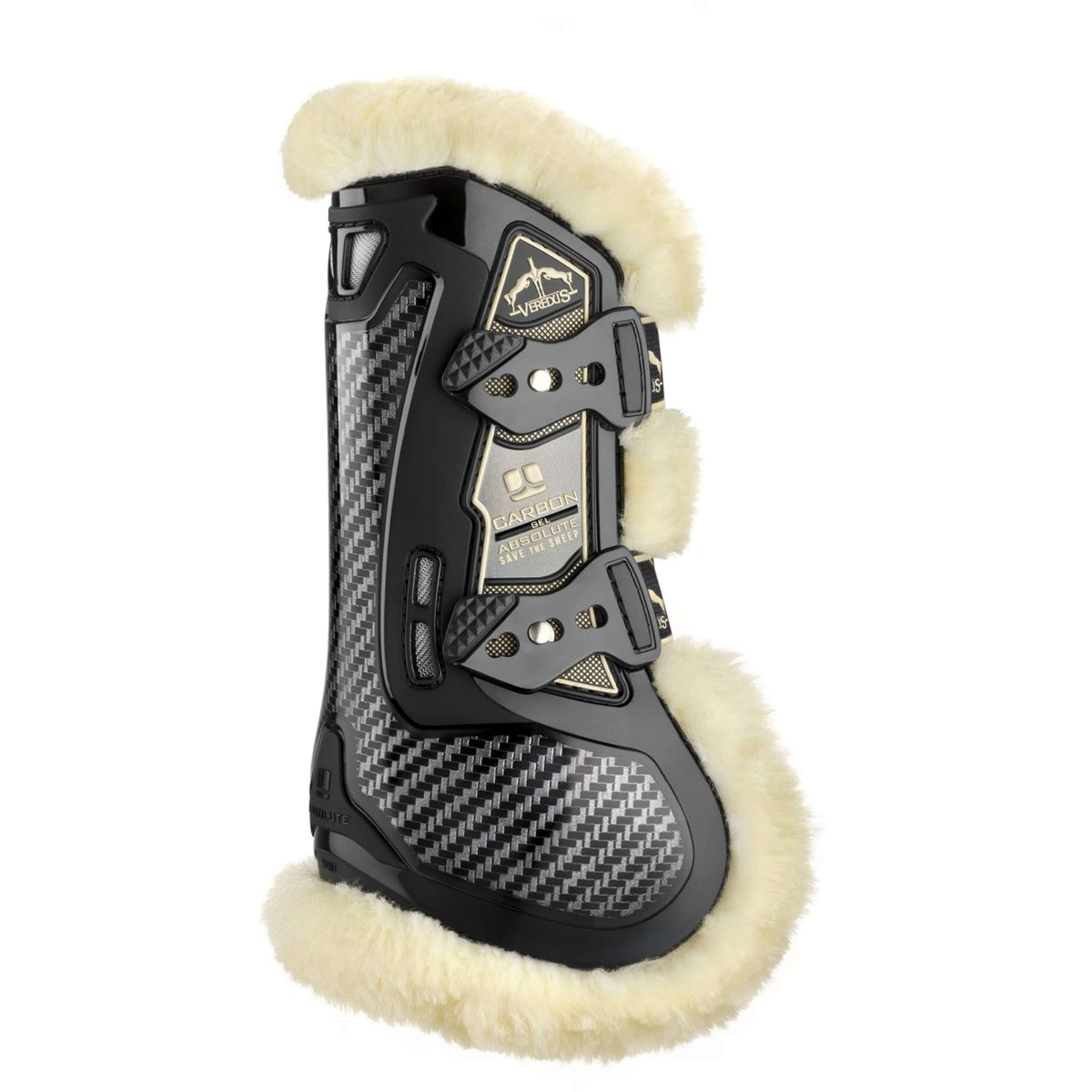 Veredus Tendon Boots Carbon Gel Absolute Save the Sheep Front Black