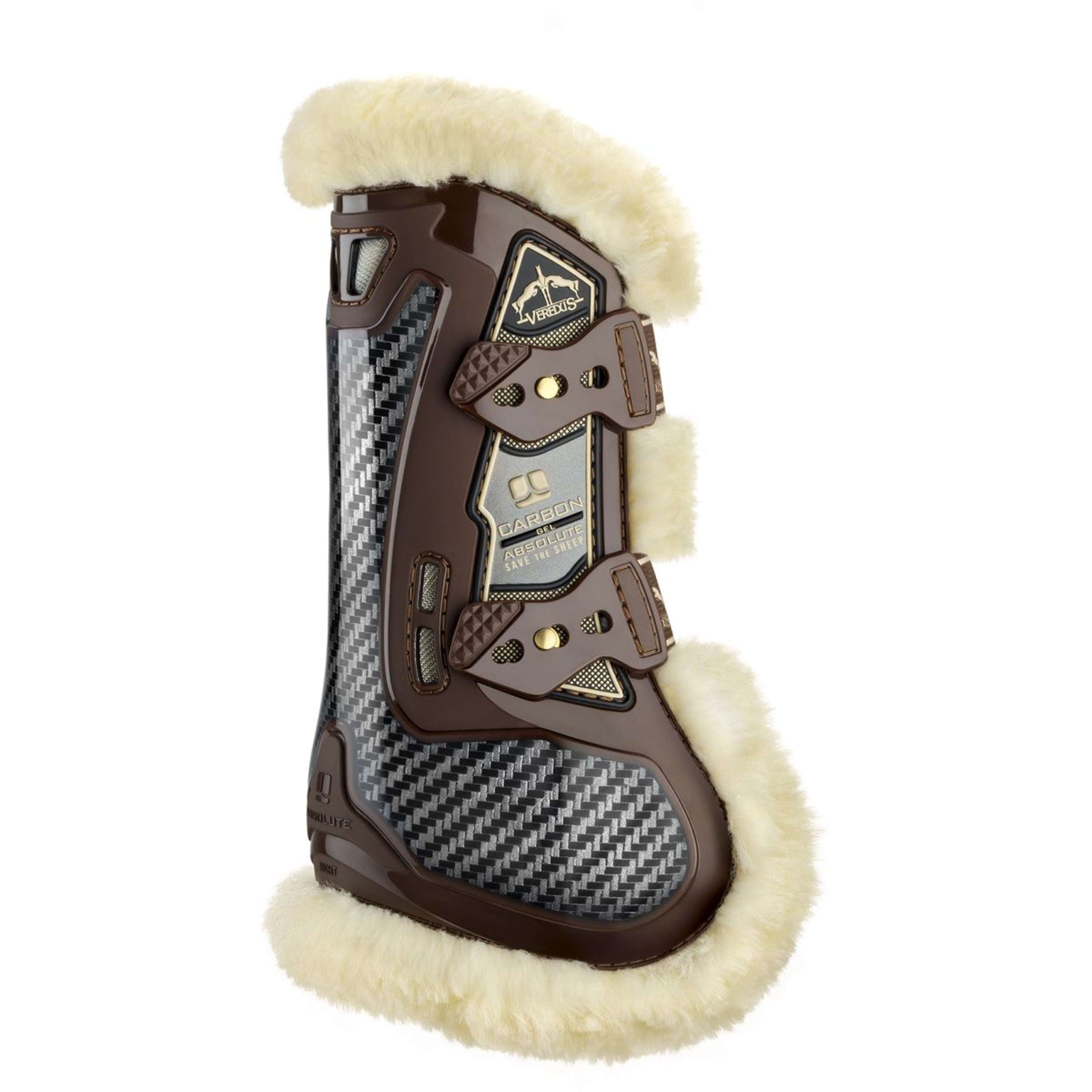 Veredus Tendon Boots Carbon Gel Absolute Save the Sheep Front Brown