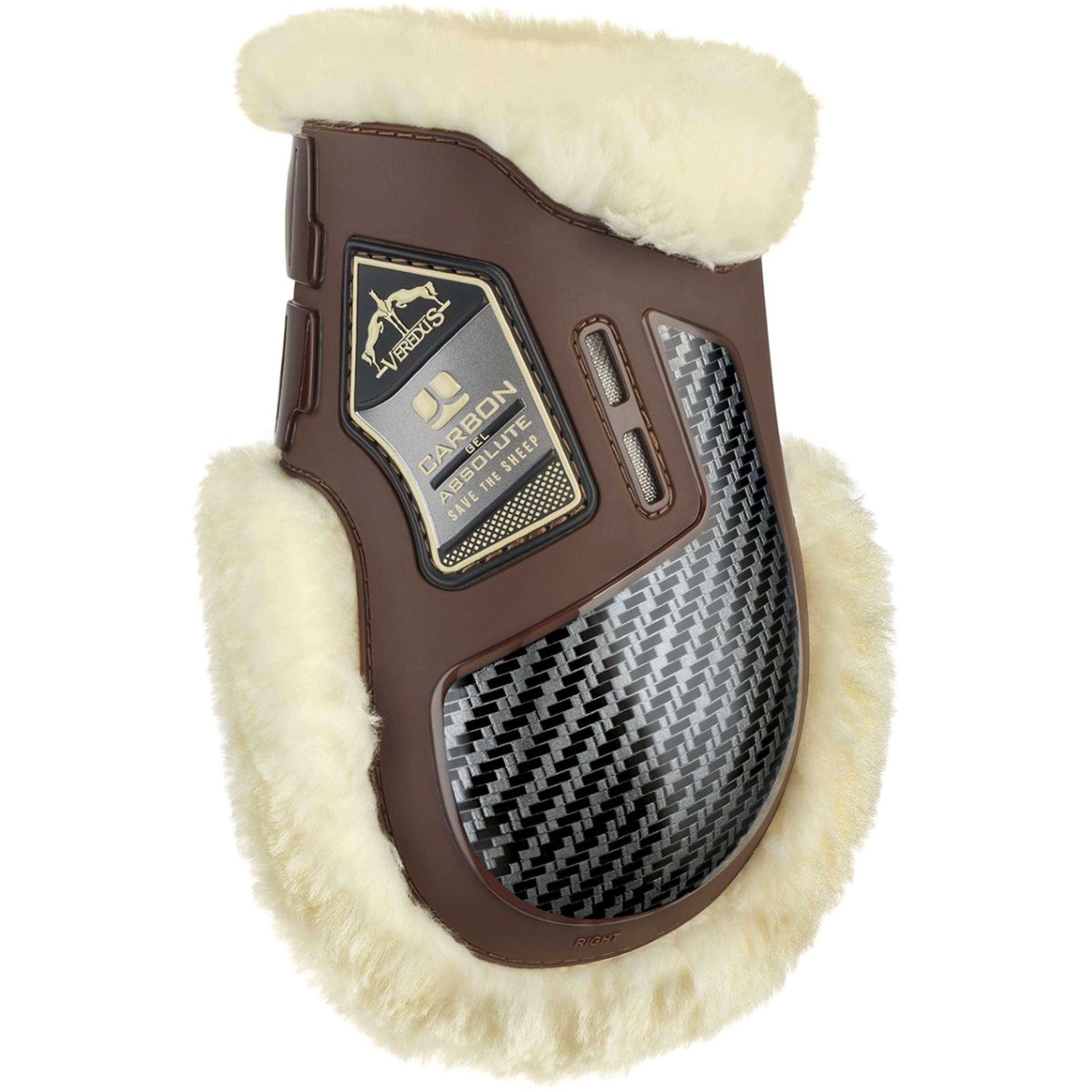 Veredus Fetlock Boots Carbon Gel Absolute Save the Sheep Rear  Brown