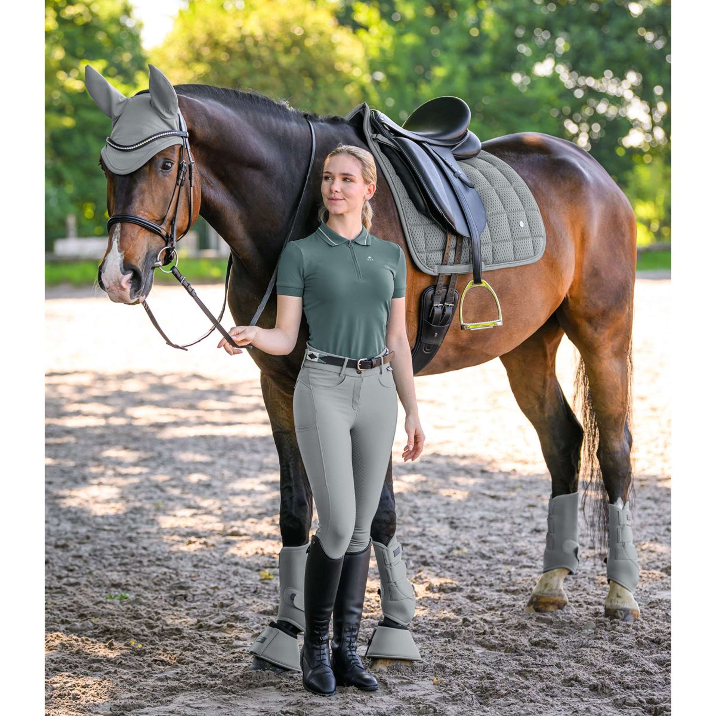 Waldhausen Saddlepad Breath Performance Dressage Chrome Grey