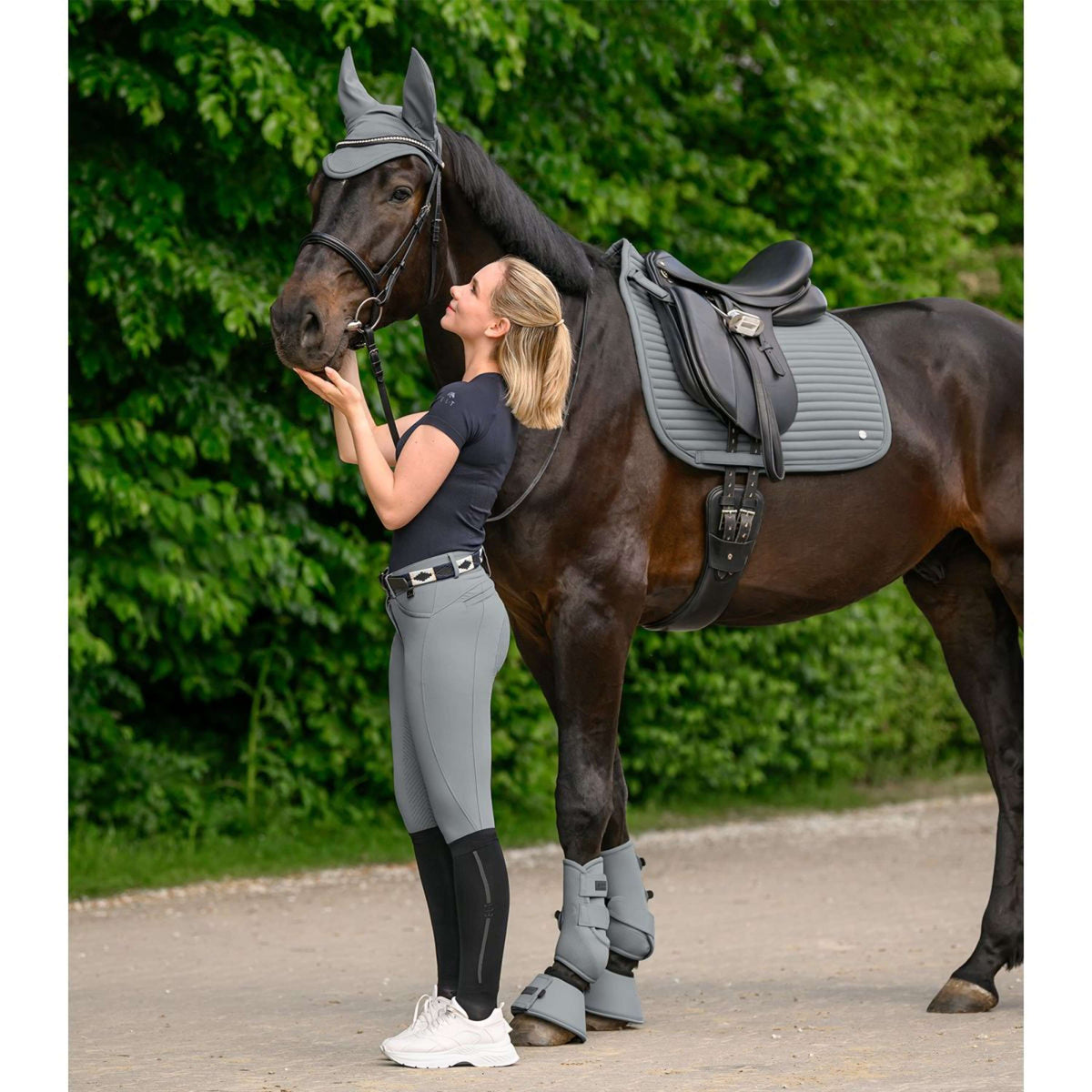 Waldhausen Saddlepad Trinidad Dressage Chrome Grey