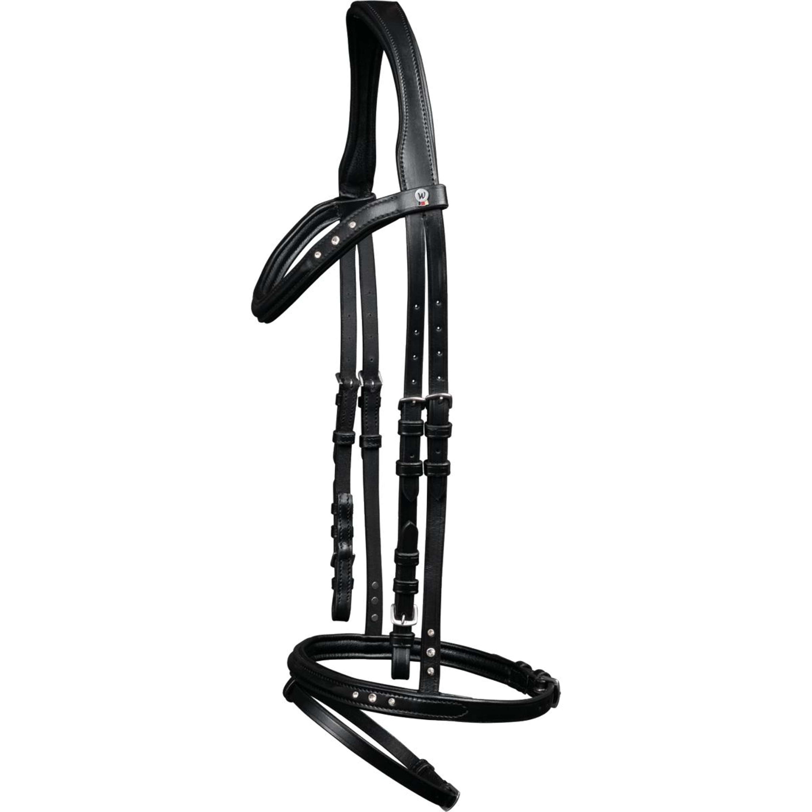 Waldhausen Snaffle Bridle Stone Black/Silver Waldhausen Snaffle Bridle Stone Black/Silver