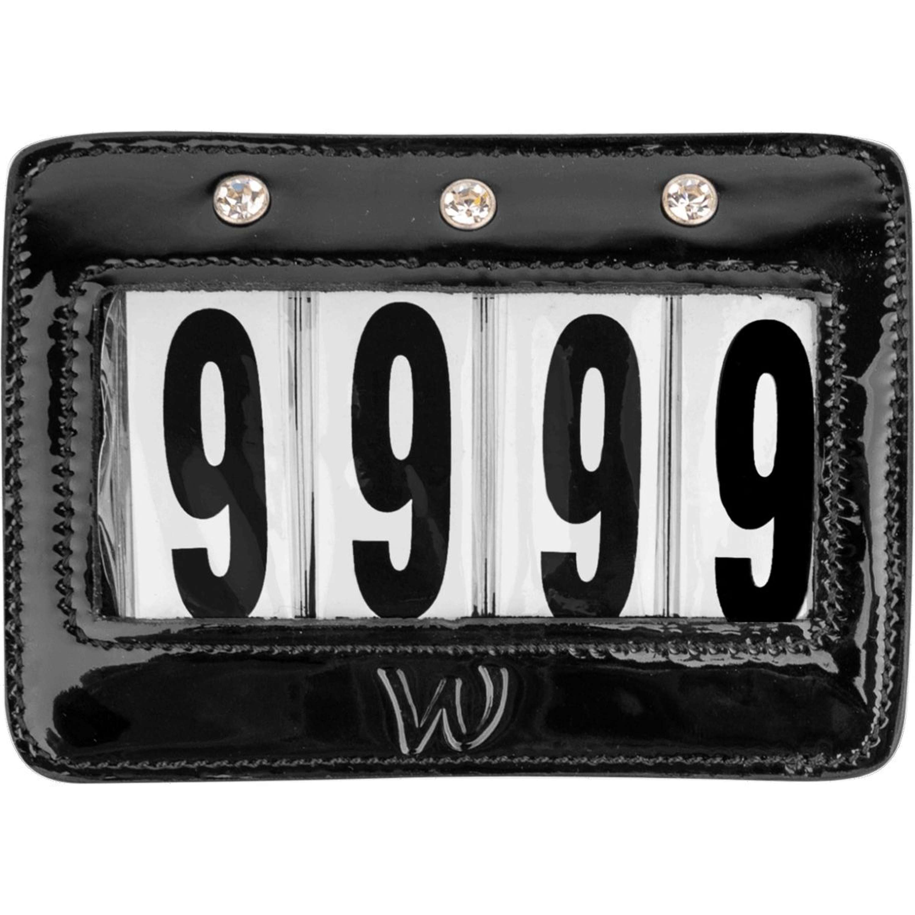Waldhausen Start Number Patent Leather Rectangular Black