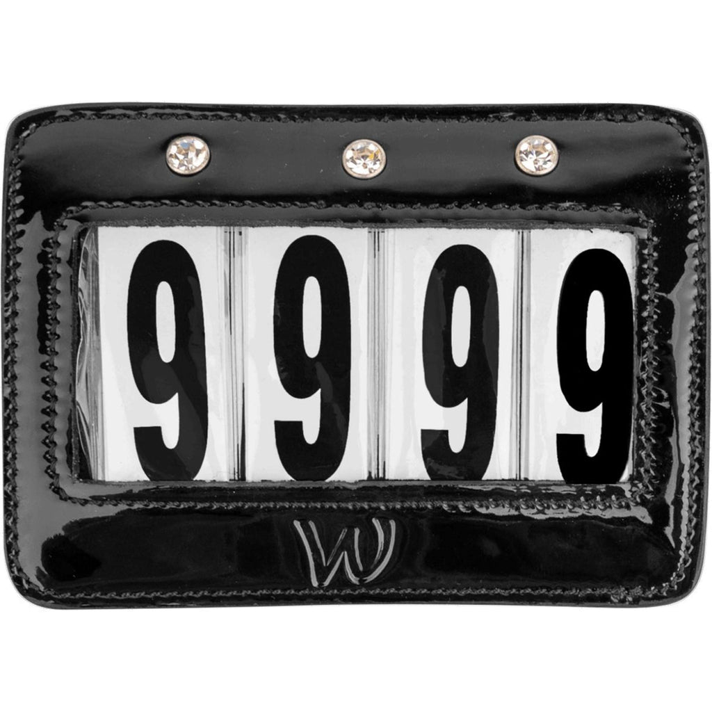 Waldhausen Start Number Patent Leather Rectangular Black