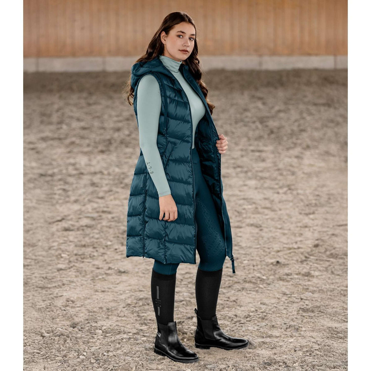 ELT Bodywarmer Ostende Long Petrol Blue