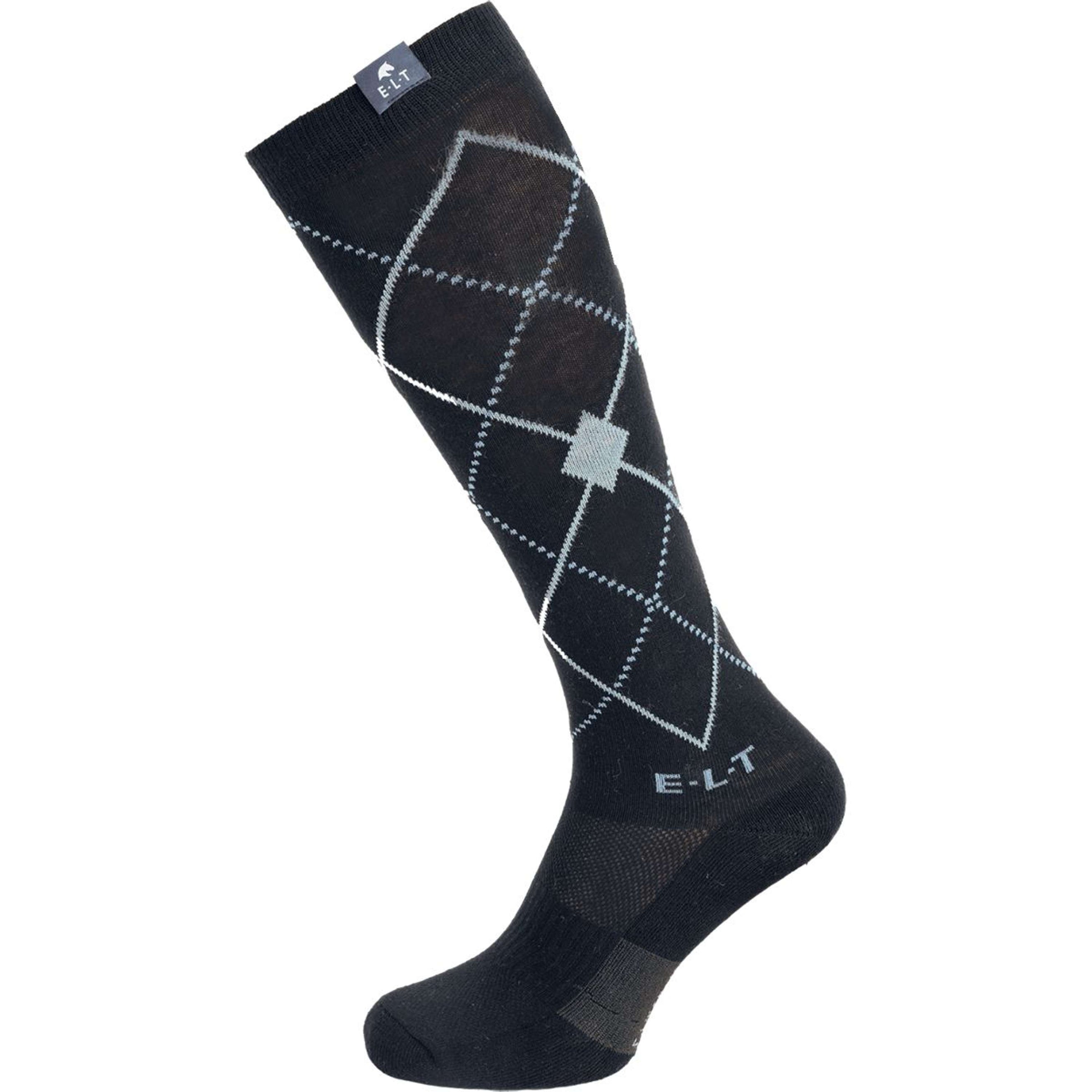 ELT Riding Socks Argyle Black/Blue