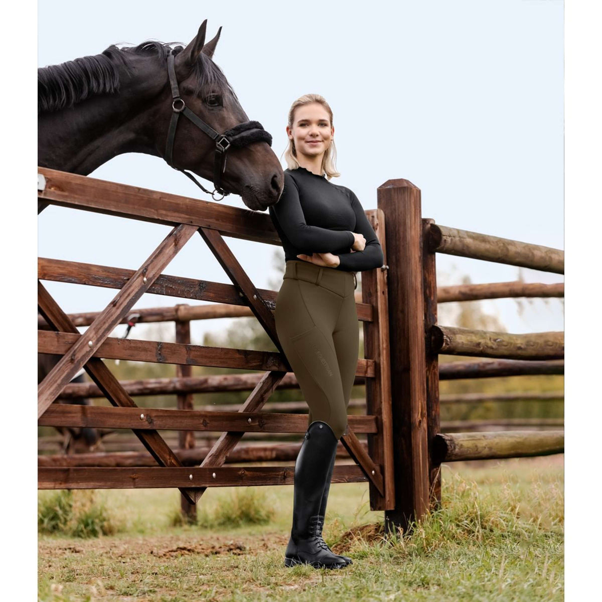 ELT Thermo Riding Leggings Rena Green/Brown