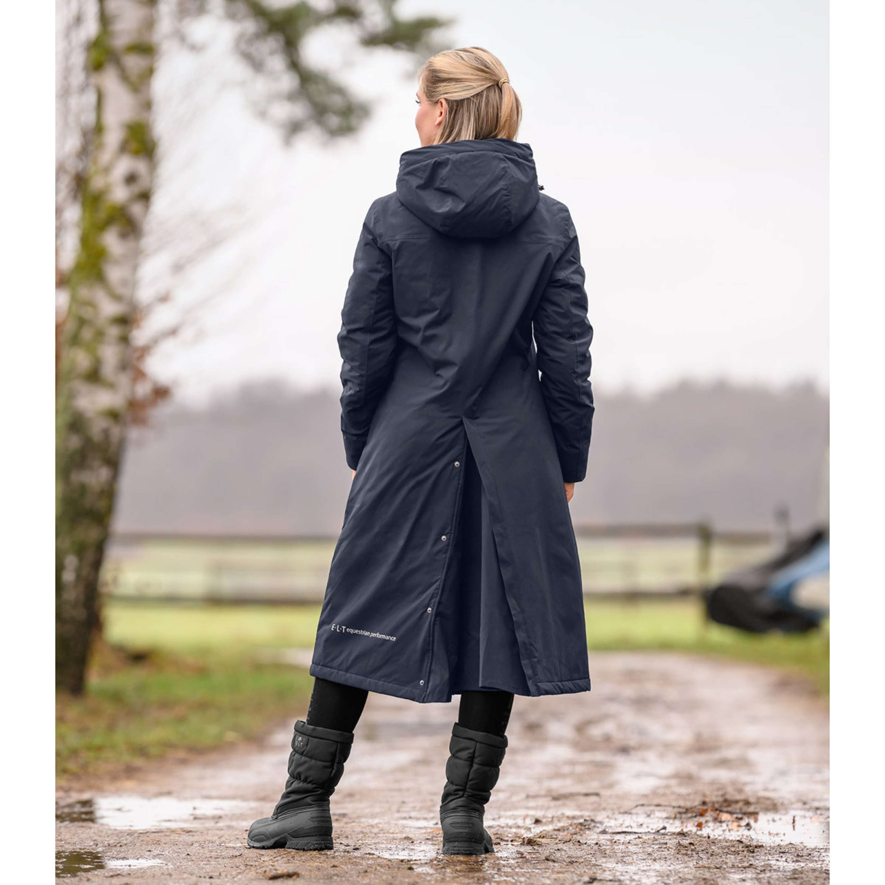 ELT Long Raincoat Winter Performance Deepblue