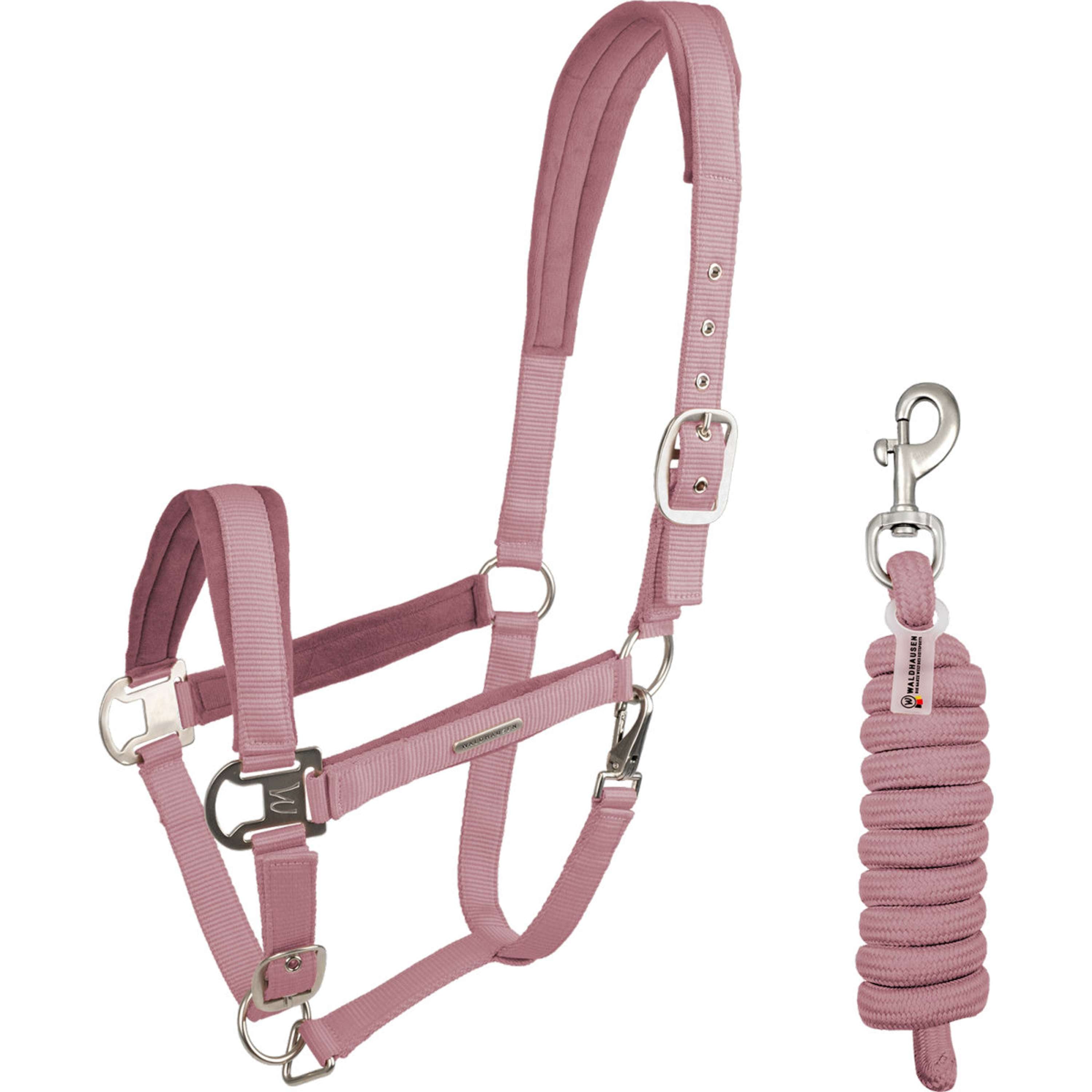 Waldhausen Halter Set Velvet Dusky Pink
