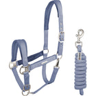 Waldhausen Head Collar Set Velvet Ocean Blue