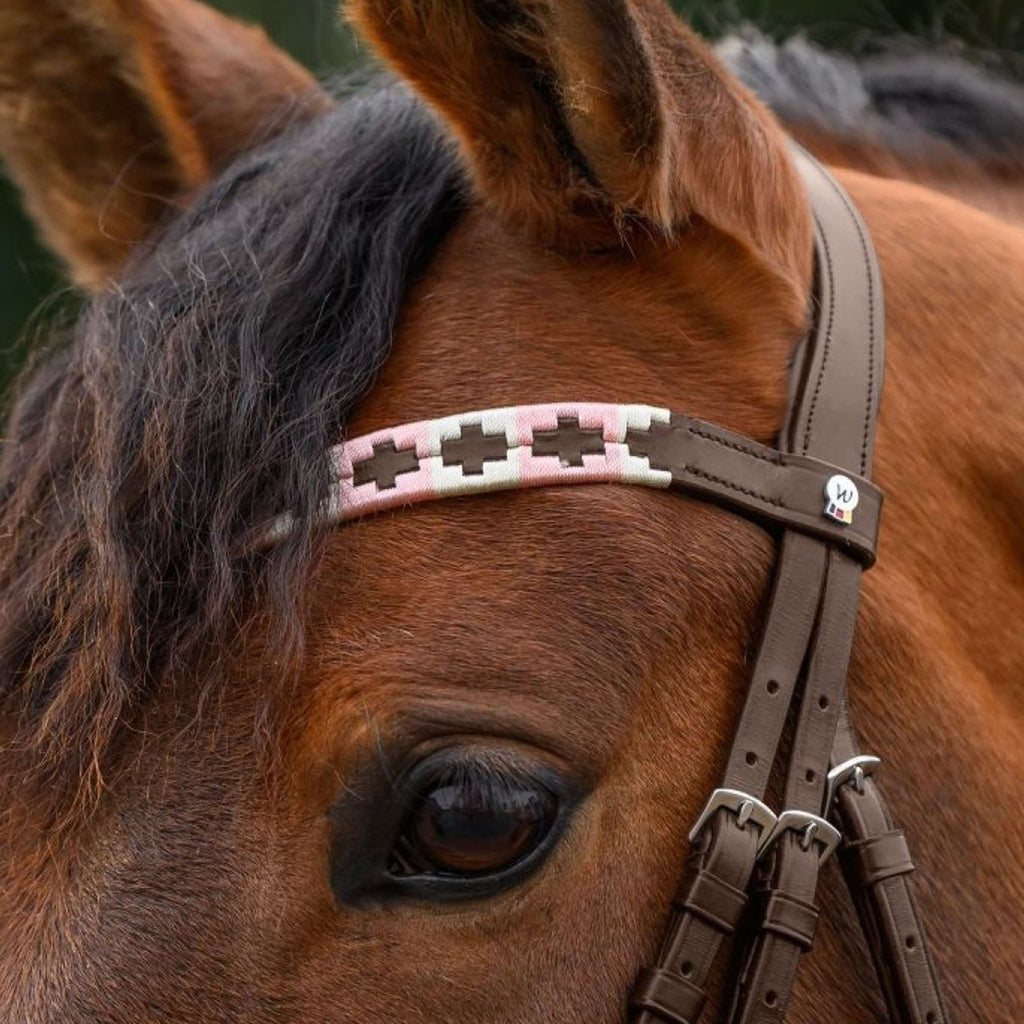 Waldhausen Browband X-Line Polo Brown/Pink/Beige