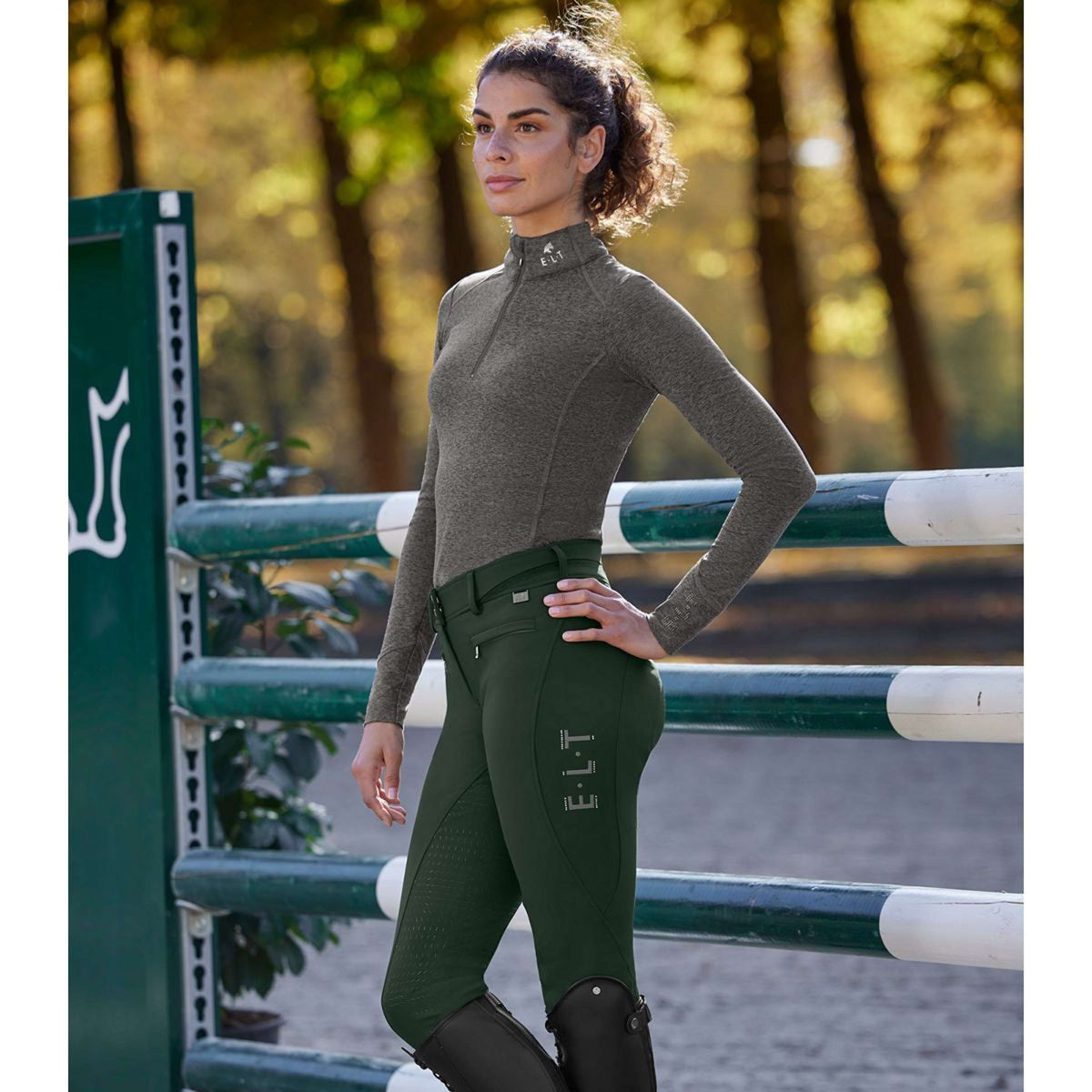 ELT Breeches Maja Glam Curved High Waist Emerald