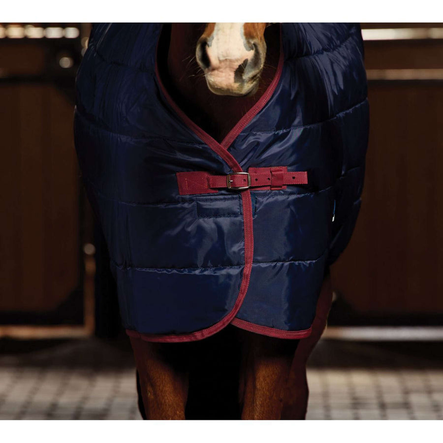 WeatherBeeta Stable Rug ComFiTec 210D Channel Quilt Standard Neck 100g Navy/Burgundy