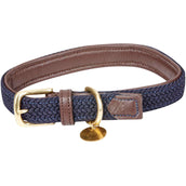 Weatherbeeta Dog Collar Leather Brown/navy