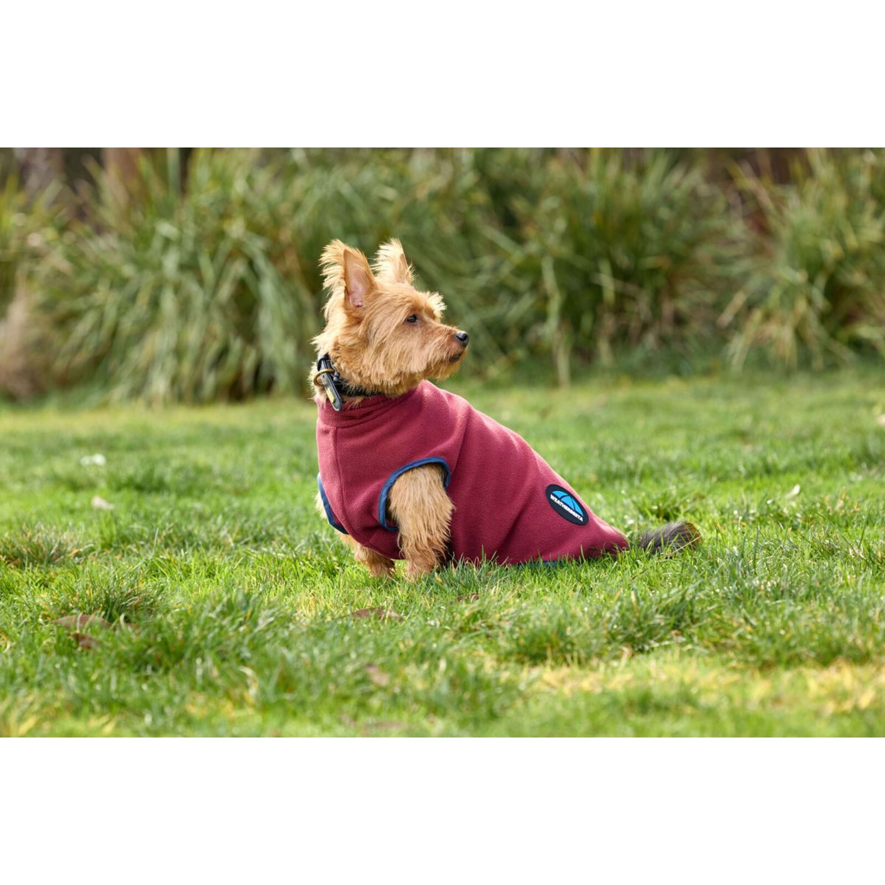 WeatherBeeta Dog Rug ComFiTec Fleece Zip Burgundy/Navy