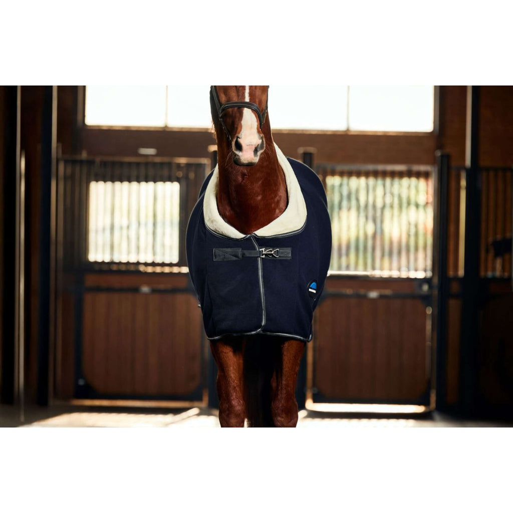 WeatherBeeta Fleece Rug Sherpa Cooler Standard Neck Navy/Charcoal