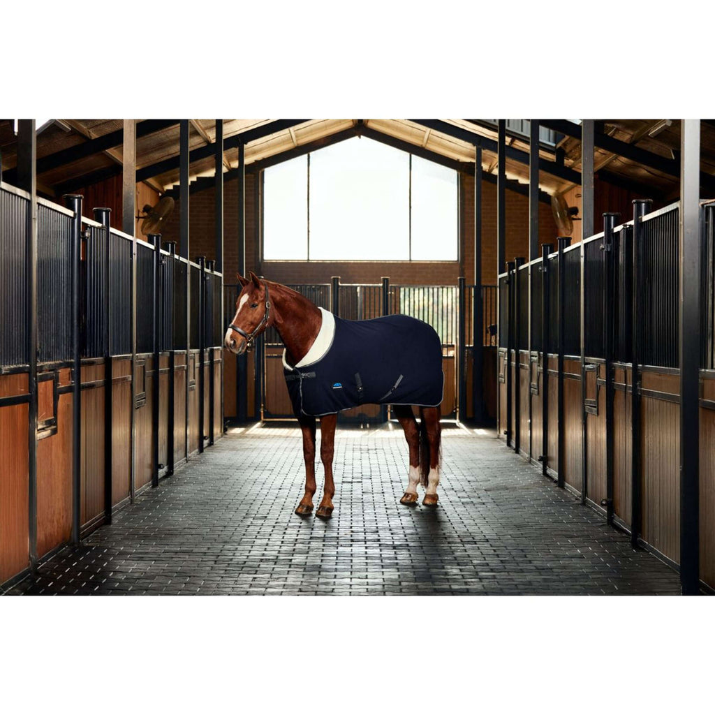 WeatherBeeta Fleece Rug Sherpa Cooler Standard Neck Navy/Charcoal
