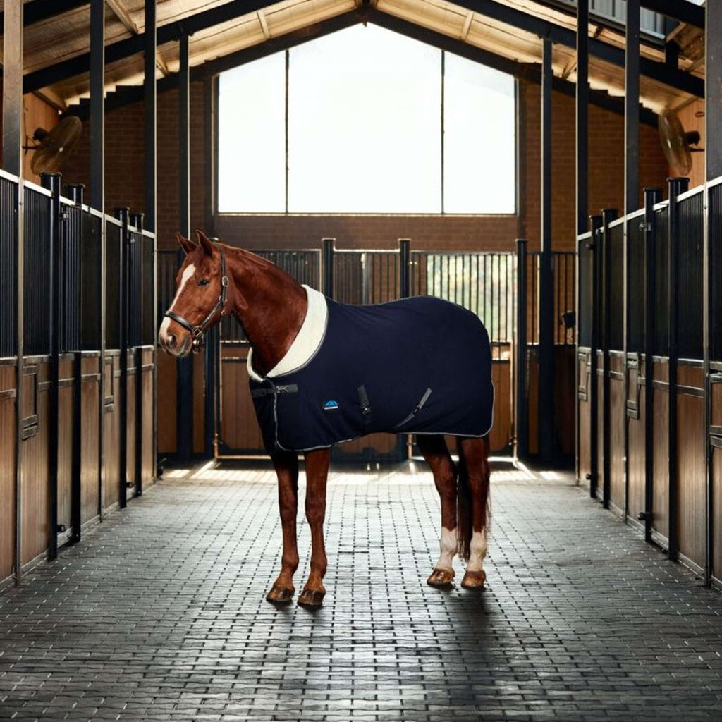 WeatherBeeta Fleece Rug Sherpa Cooler Standard Neck Navy/Charcoal