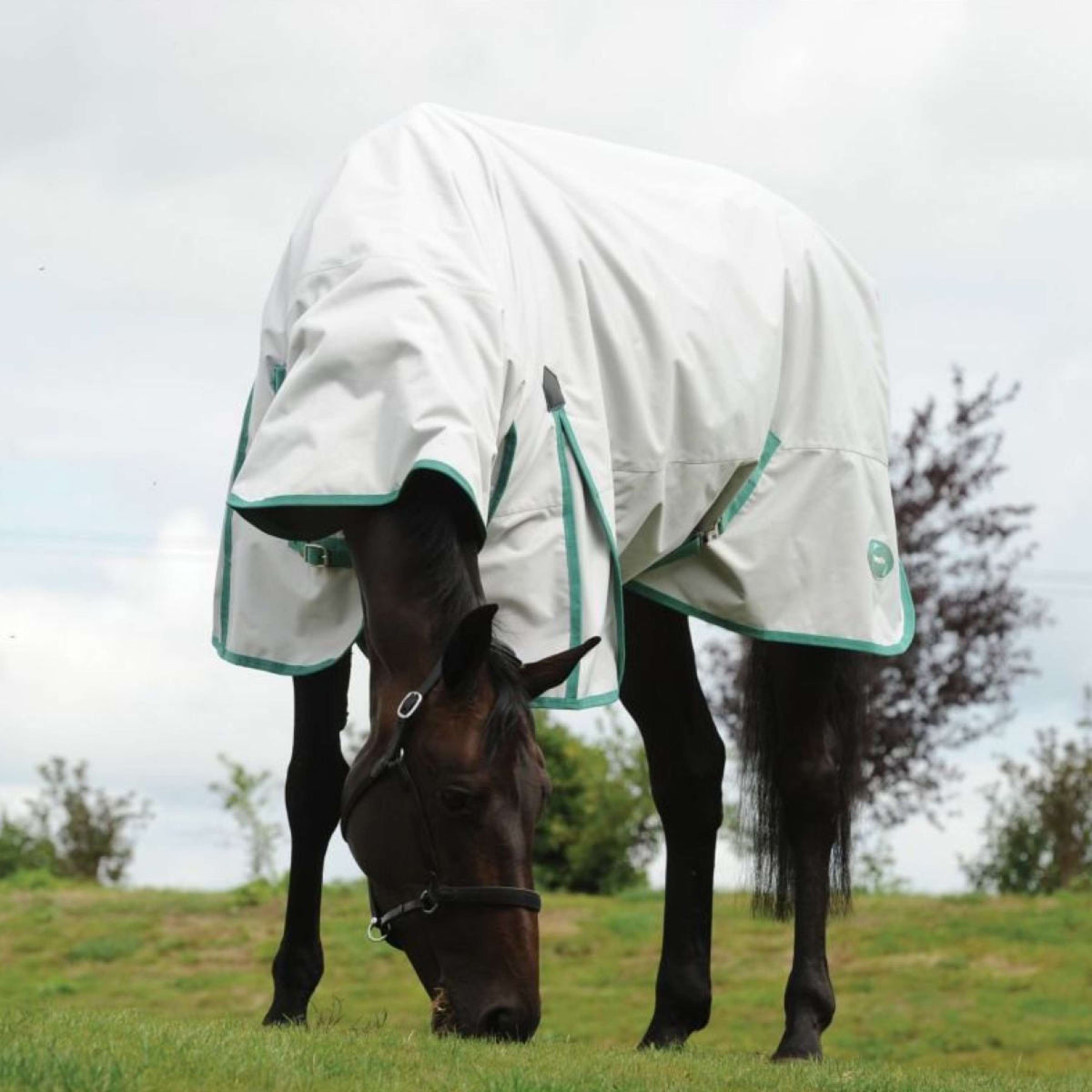 Weatherbeeta Rain Rug Combo Neck Lite Plus 900d Light Grey/Bottle Green