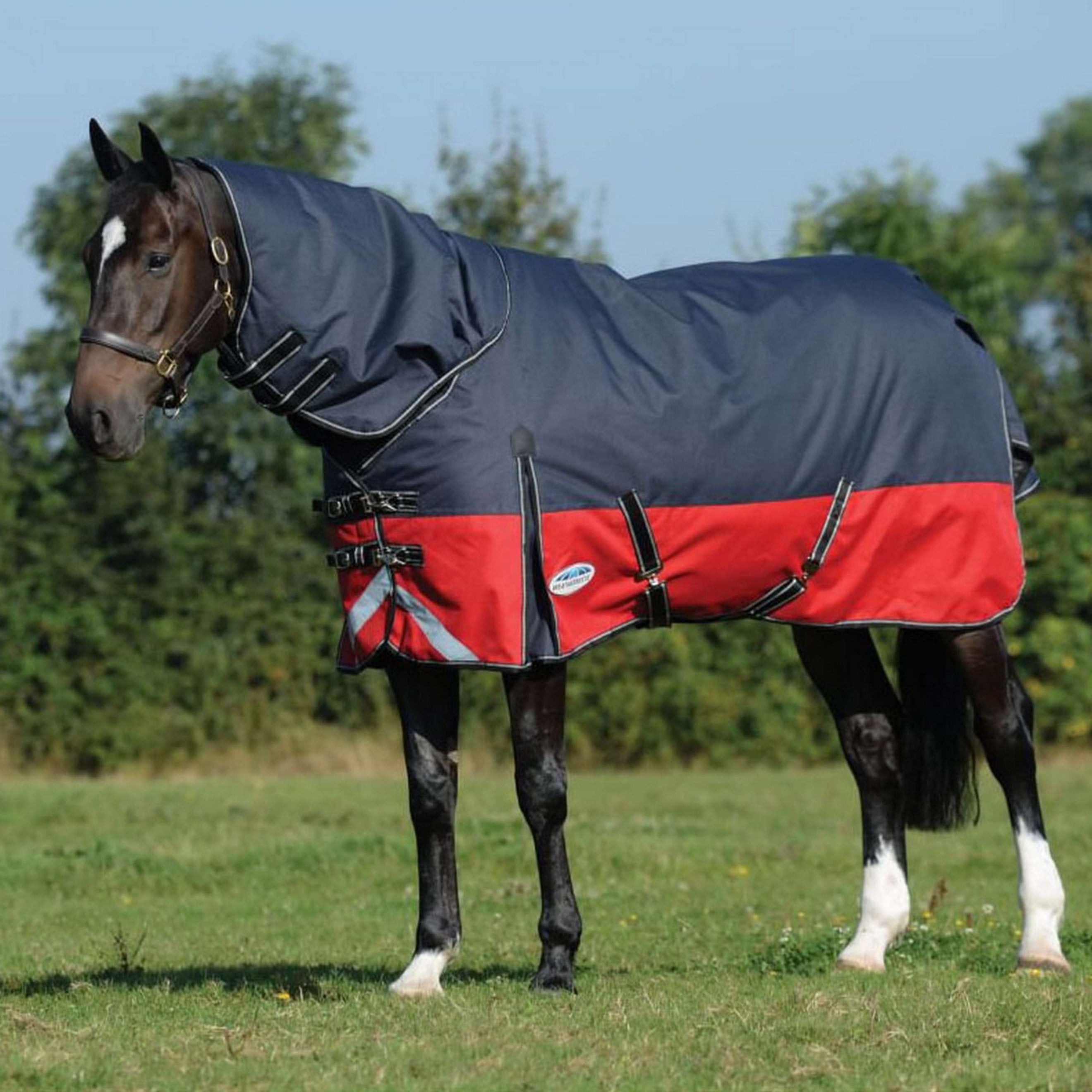 WeatherBeeta Winter Rug ComFiTec Plus Dynamic II Detach-A-Neck Medium 220g Black/Red/Silver