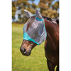 Weatherbeeta Fly Mask Comfitec Deluxe Fine Mesh with Ears Grey/Turquoise