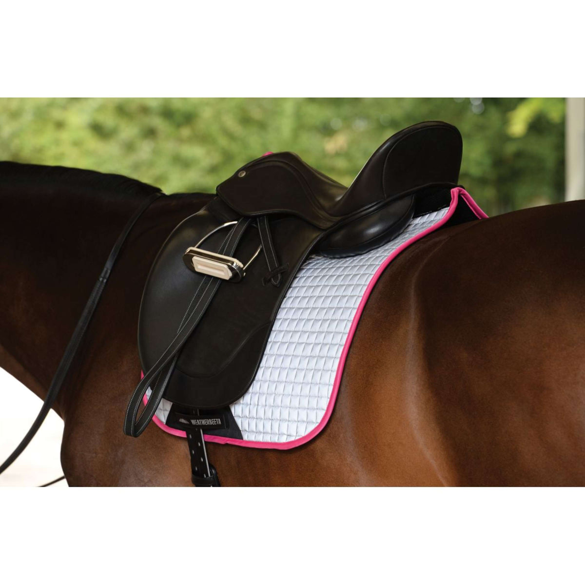 Weatherbeeta Saddlepad Reflective Prime Dressage Silver/Pink