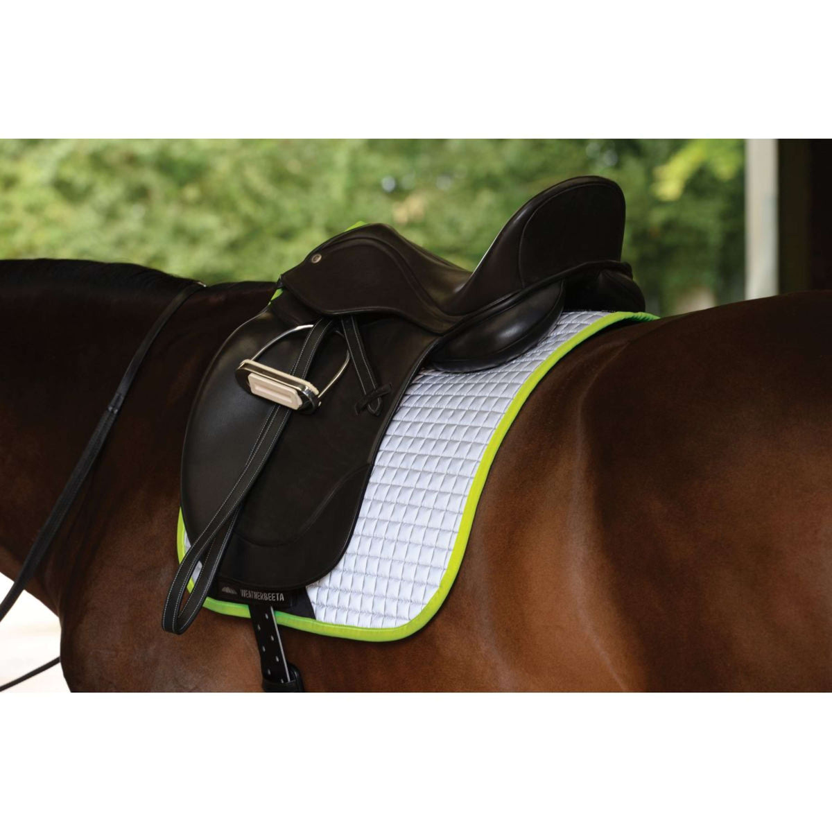 Weatherbeeta Saddlepad Reflective Prime Dressage Silver/Yellow