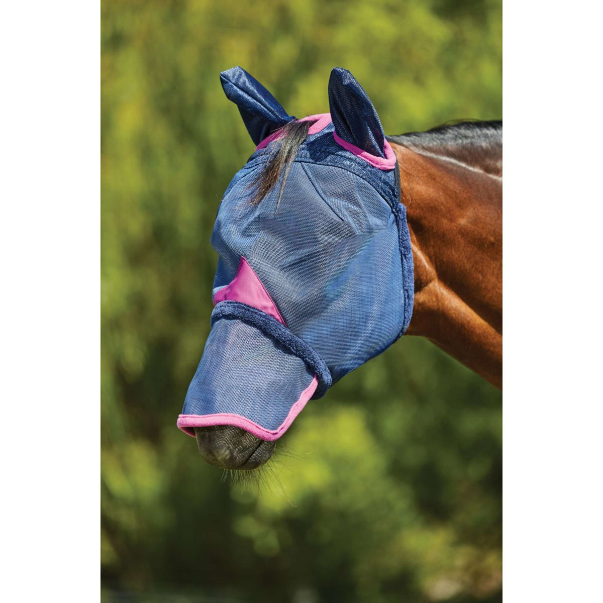 Weatherbeeta Fly Mask Comfitec Deluxe Durable Mesh with Ears and Nose Navy/purple