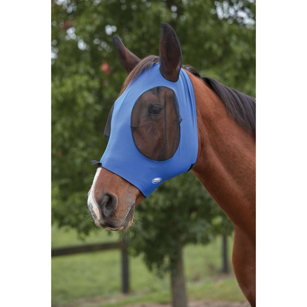 WeatherBeeta Fly Mask Deluxe Stretch Bug with Ears Royal Blue/Black