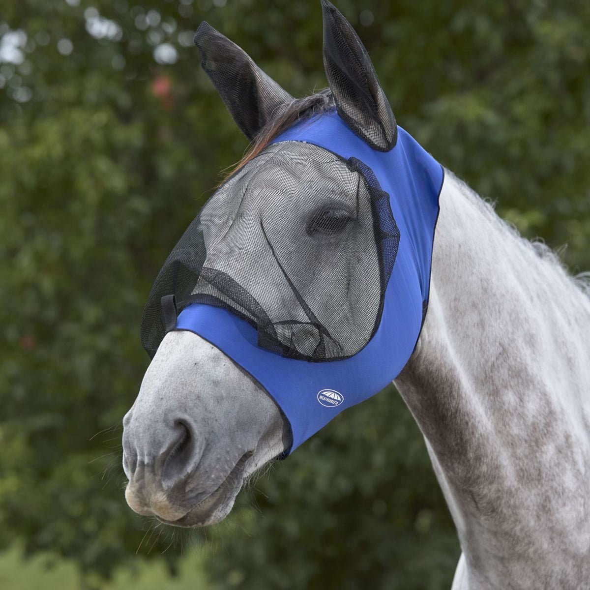 Weatherbeeta Fly Mask Deluxe Stretch with Ears Royal Blue/Black