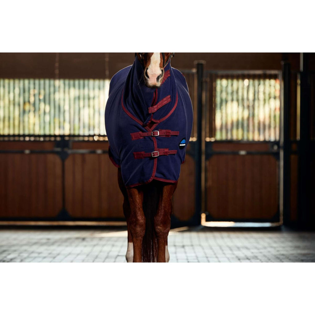 WeatherBeeta Fleece Rug Anti-Static Cooler Combo Neck Navy/Burgundy