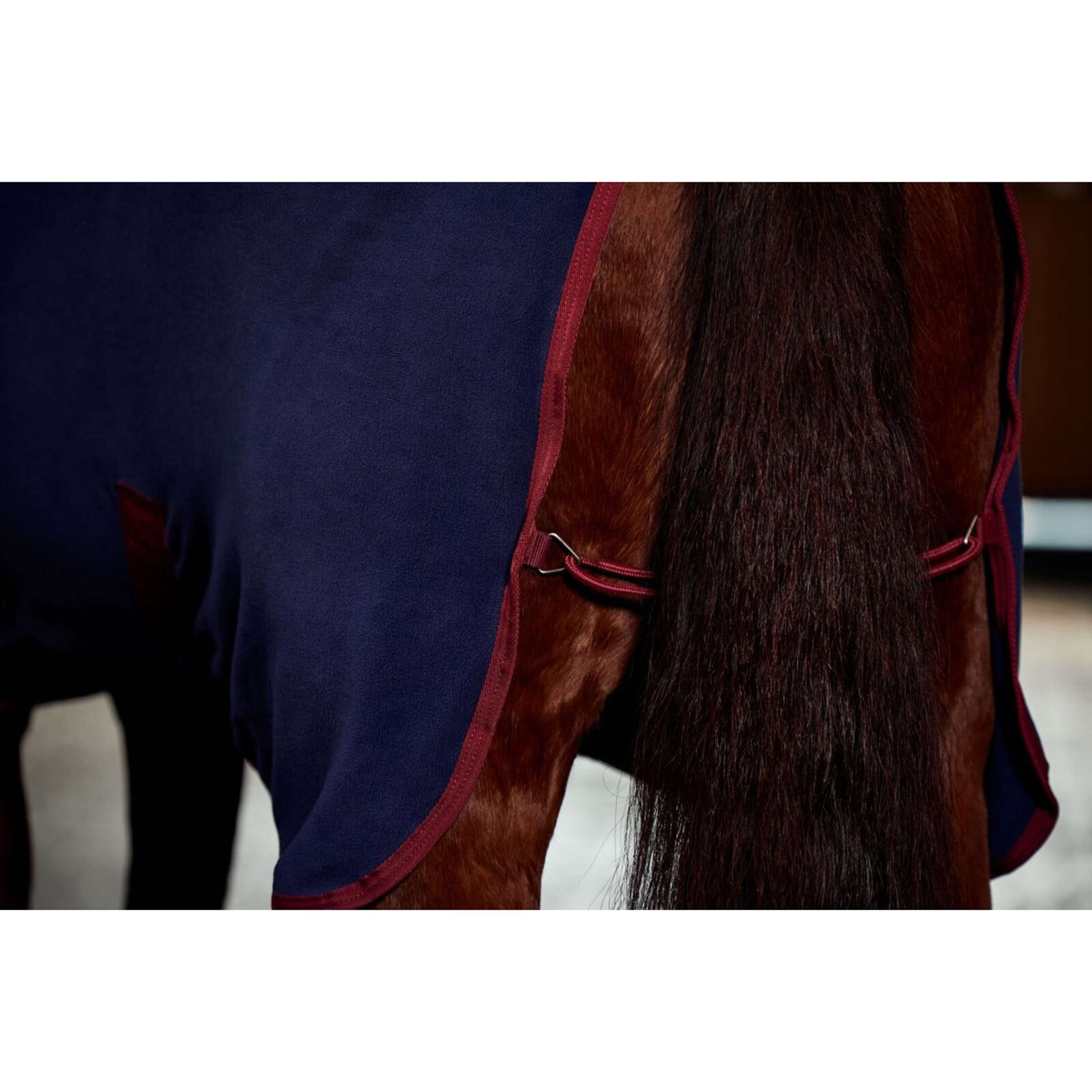 WeatherBeeta Fleece Rug Anti-Static Cooler Combo Neck Navy/Burgundy