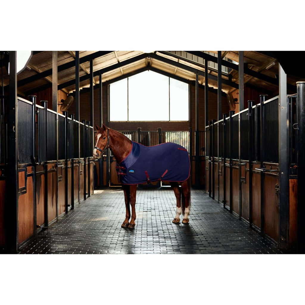 WeatherBeeta Fleece Rug Anti-Static Cooler Standard Neck Navy/Burgundy