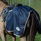 Weatherbeeta Exercise Rug Essential Fleece Lined Quarter Navy/Silver/Red