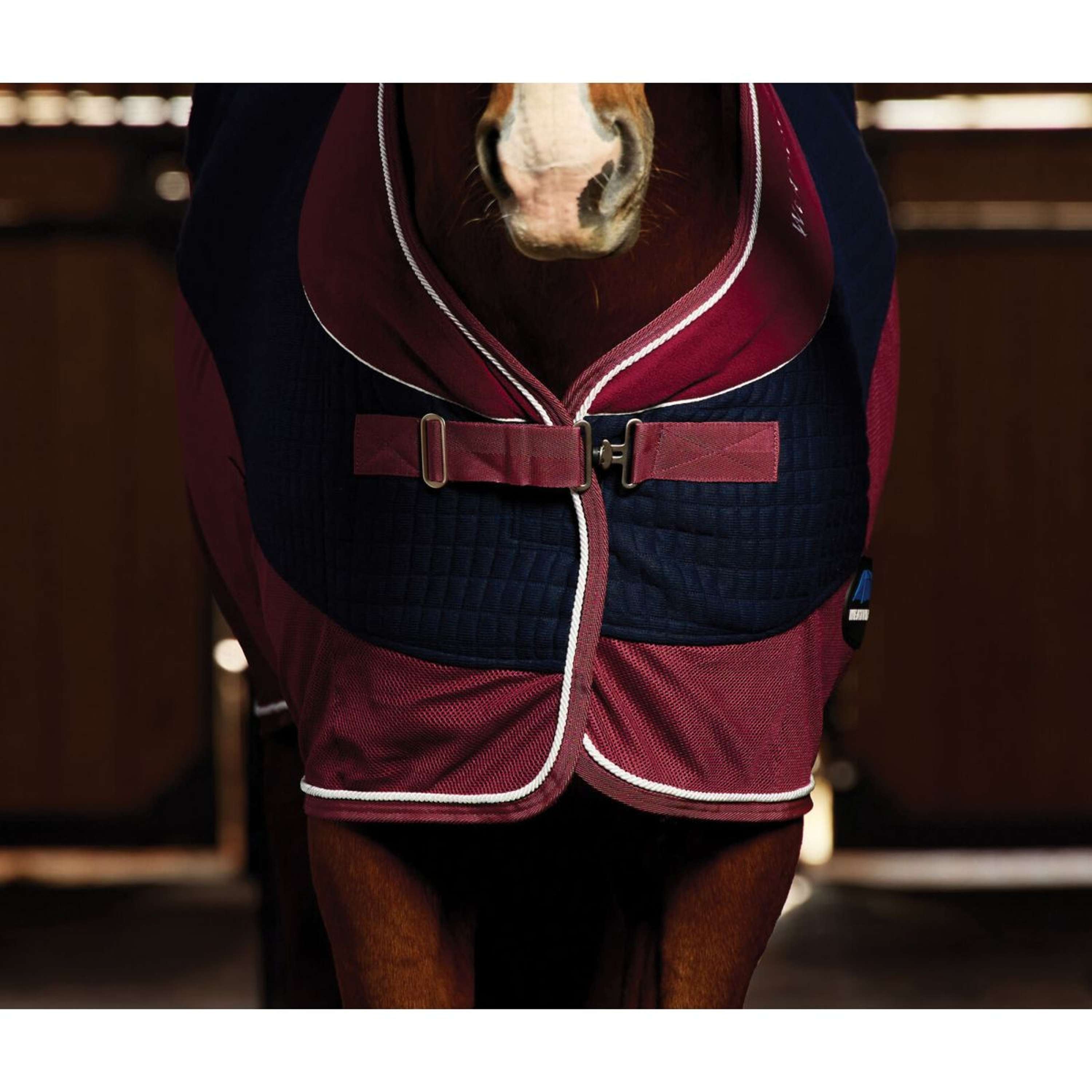 WeatherBeeta Fleece Rug Thermo-Air Standard Neck Navy/Burgundy