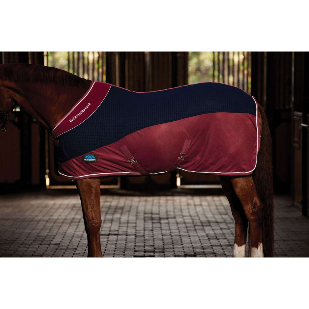 WeatherBeeta Fleece Rug Thermo-Air Standard Neck Navy/Burgundy