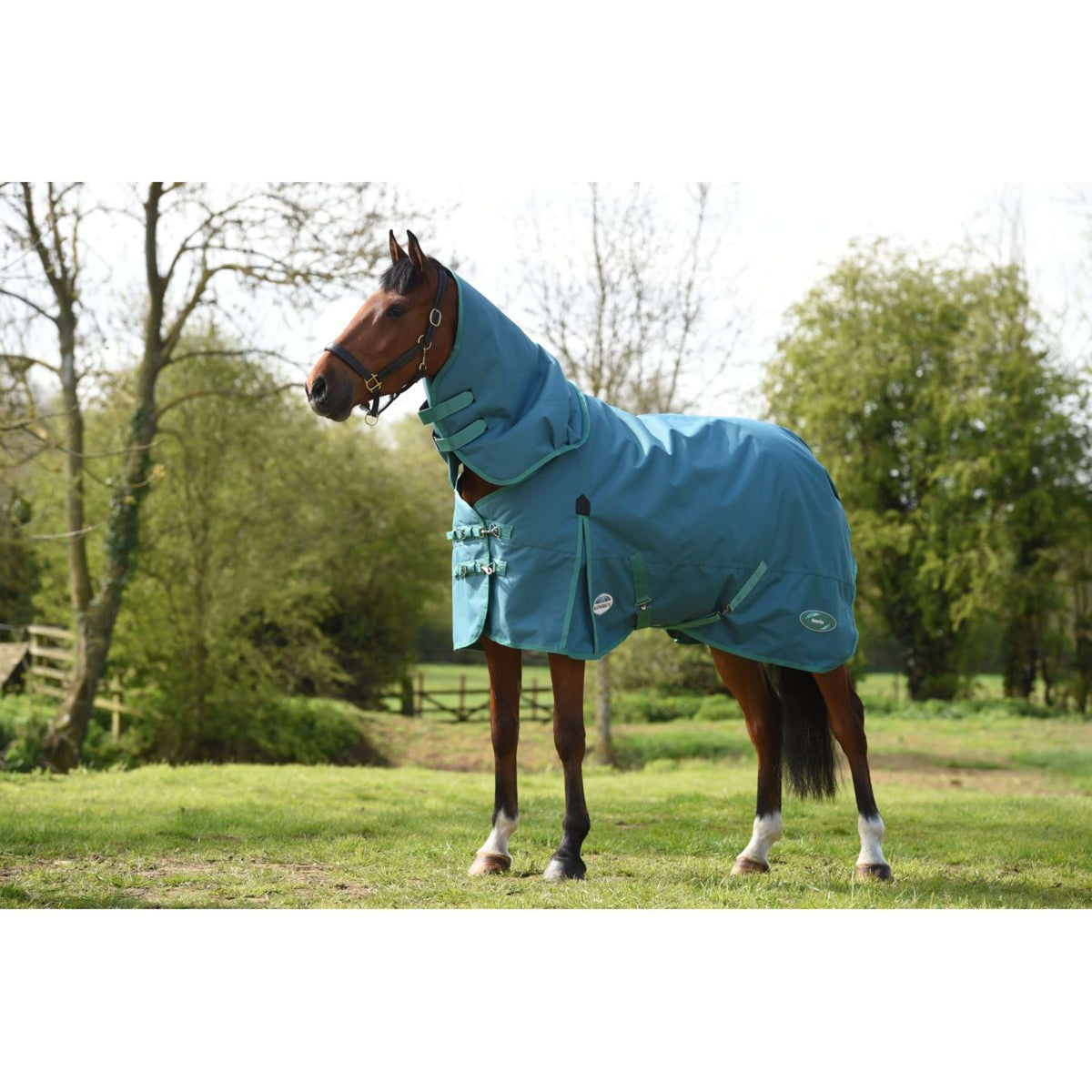 Weatherbeeta Rain Rug Green-Tec Combo Neck Lite Plus 1200D Dragonfly Blue/Bottle Green