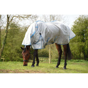 Weatherbeeta Fly Rug Comfitec Hexi Shield Combo Neck Silver/Teal Blue