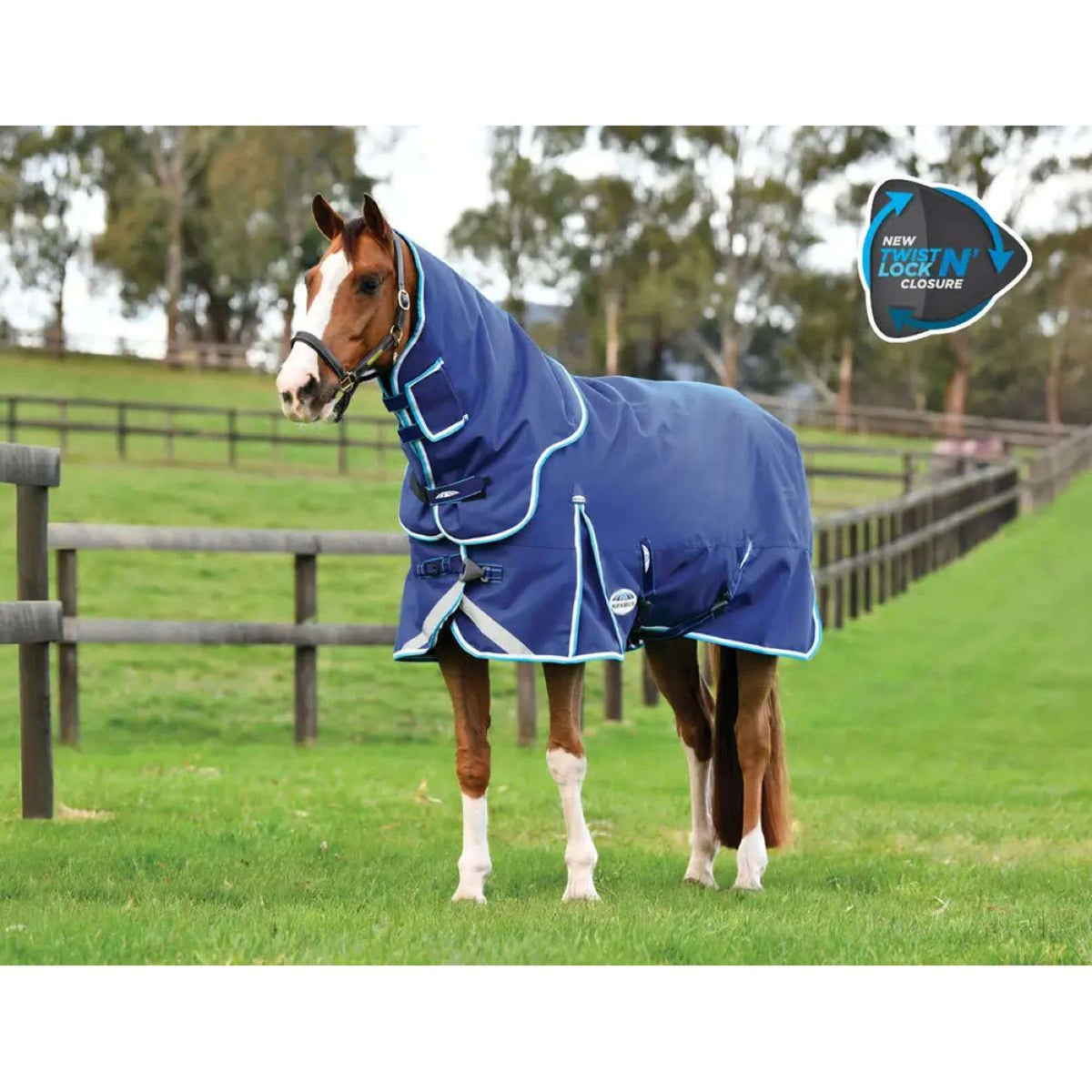 Weatherbeeta Rug Comfitec Ultra Hardi Medium/Lite Blue/Bright Blue/White