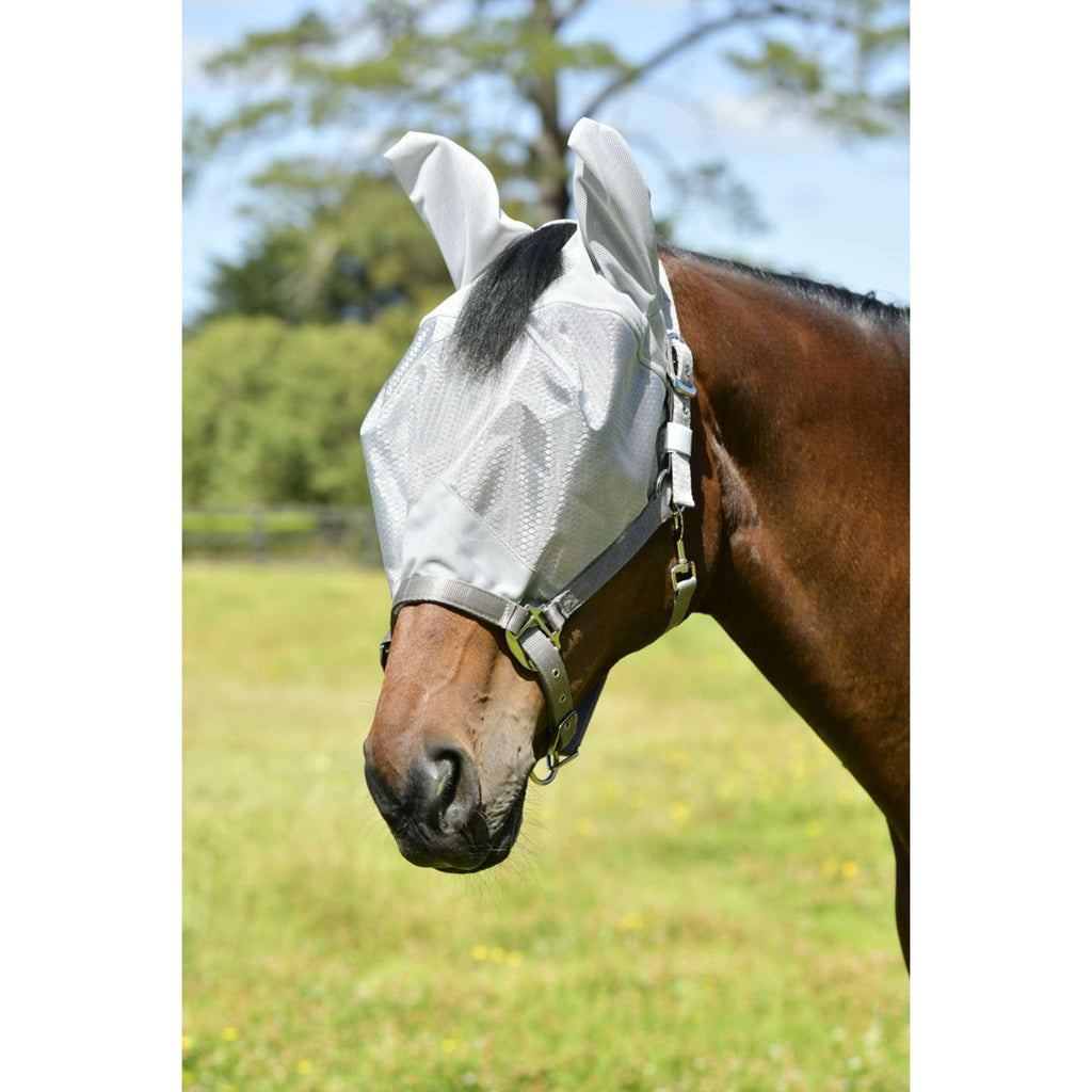 WeatherBeeta Fly Mask ComFiTec Hexi Dual Silver