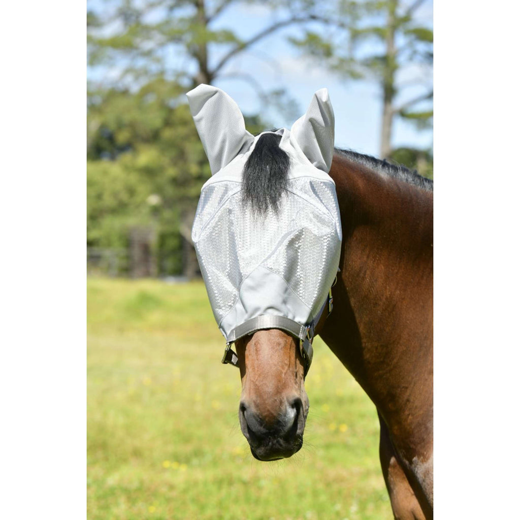WeatherBeeta Fly Mask ComFiTec Hexi Dual Silver