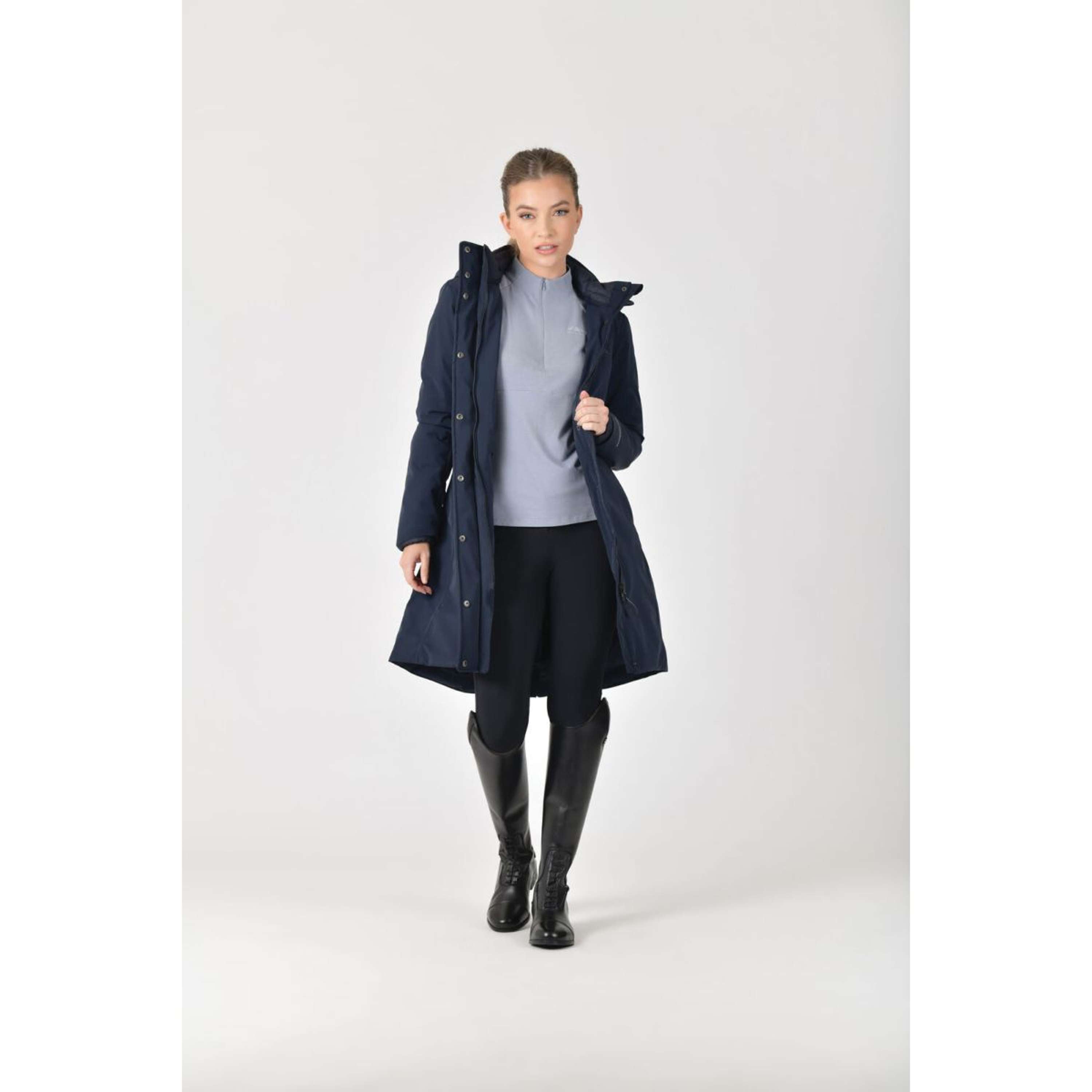 WeatherBeeta Long Coat All Purpose Waterproof Navy